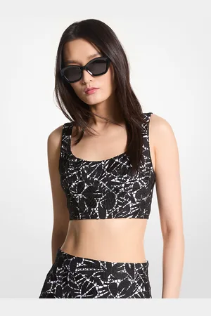 Michael Kors MK Bustier-Top Aus Spitze Mit Palmenmuster - - Michael Kors
