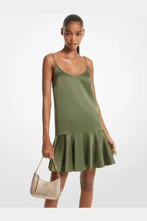 Michael Kors MK Tanktopkleid Aus Krepp Mit Kettendetails - - Michael Kors
