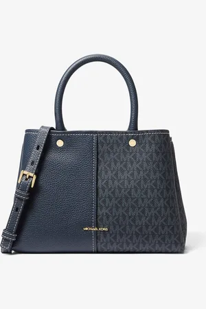 Michael Kors MK Henkeltasche Flora Medium Aus Leder Und Signature-Logostoff - - Michael Kors