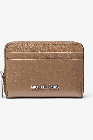 Michael Kors MK Kartenetui Jet Set Small Aus Gekrispeltem Leder Mit Rundum-Reißverschluss - - Michael Kors