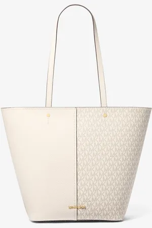 Michael Kors MK Shopper Flora Large Aus Signature-Logostoff Und Leder - - Michael Kors
