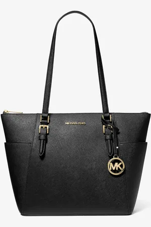 Michael Kors MK Shopper Charlotte Large Aus Saffianleder Mit Reißverschluss An Der Oberseite - - Michael Kors