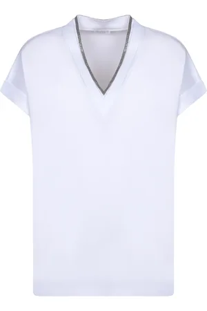 Brunello Cucinelli Damen, Oberteile, Weiß, LGröße: