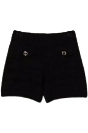 Twin-Set Damen, Shorts, Schwarzk, MGröße: