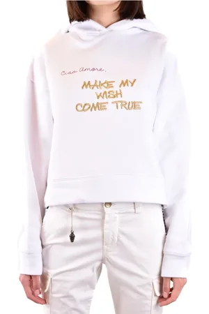 GIADA BENINCASA Damen, Sweatshirts & Hoodies, Weiß, MGröße: