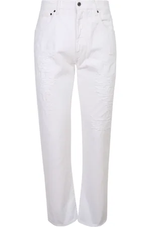 14 BROS Herren, Jeans, Weiß, W34Größe: