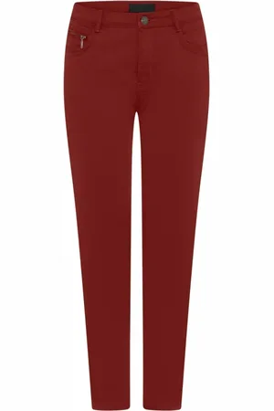 C.ro Damen, Jeans, Rot, 4XLGröße: