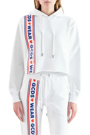 GCDS Damen, Sweatshirts & Hoodies, Weiß, SGröße: