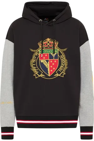 Carlo Colucci Herren, Sweatshirts & Hoodies, Schwarzk, LGröße:
