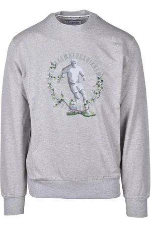 Bikkembergs Herren, Sweatshirts & Hoodies, Grau, LGröße: