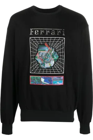 FERRARI Herren, Sweatshirts & Hoodies, Schwarzk, LGröße: