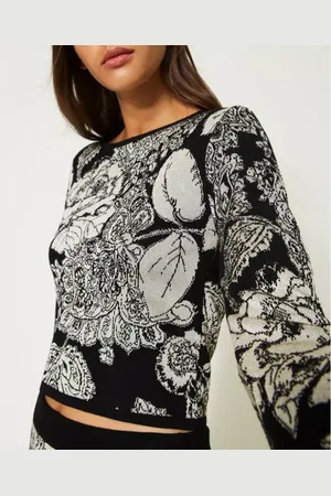 Twin-Set Damen, Sweatshirts & Hoodies, Schwarzk, MGröße: