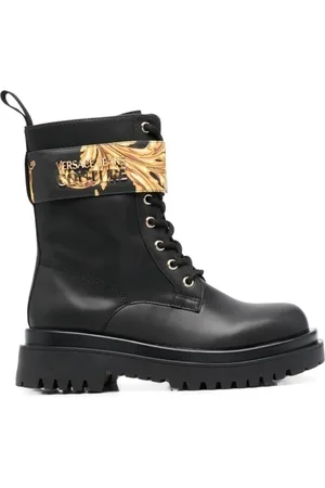 Versace store velvet boots Stiefel aus samt und Leder winter Weihnachten