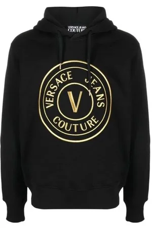 VERSACE Herren, Sweatshirts & Hoodies, Schwarzk, SGröße: