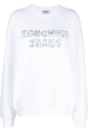 Moschino Damen, Sweatshirts & Hoodies, Weiß, MGröße: