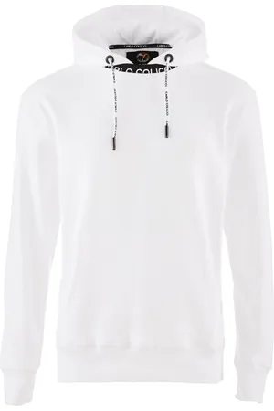 Carlo Colucci Herren, Sweatshirts & Hoodies, Weiß, SGröße: