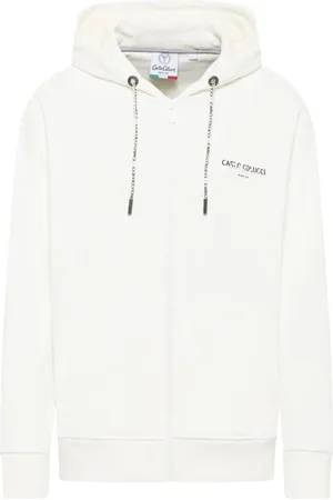 Carlo Colucci Herren, Sweatshirts & Hoodies, Weiß, MGröße: