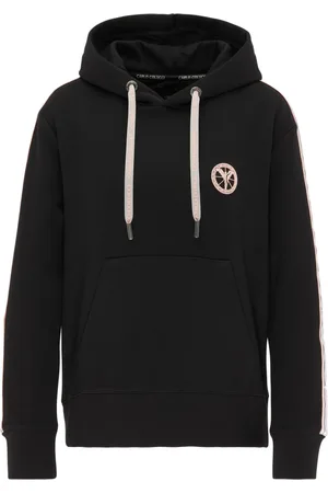 Carlo Colucci Damen, Sweatshirts & Hoodies, Schwarzk, XLGröße: