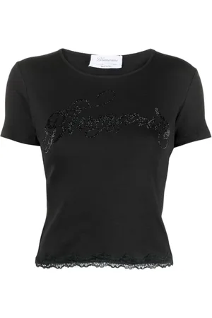BLUMARINE Damen, Oberteile, Schwarzk, SGröße: