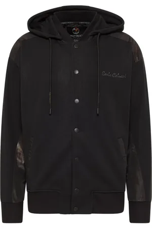 Carlo Colucci Herren, Sweatshirts & Hoodies, Schwarzk, LGröße: