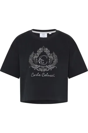 Carlo Colucci Damen, Oberteile, Schwarzk, MGröße: