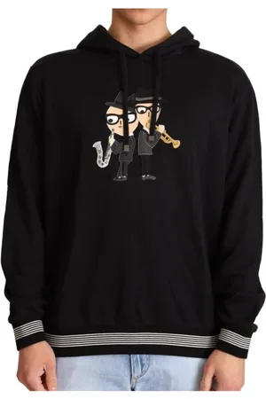 Dolce & Gabbana Herren, Sweatshirts & Hoodies, Schwarzk, SGröße: