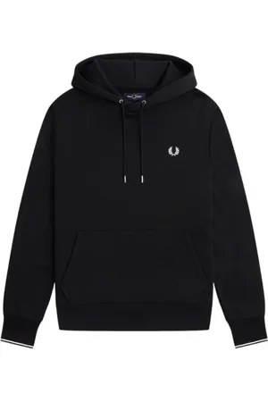 Fred Perry Herren, Sweatshirts & Hoodies, Schwarzk, SGröße:
