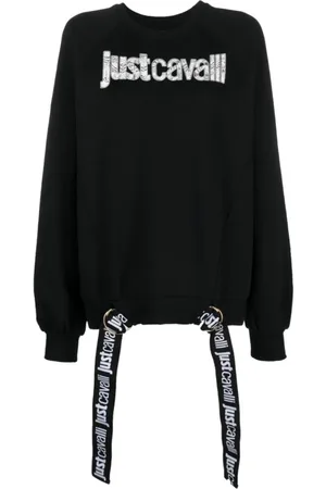 Roberto Cavalli Damen, Sweatshirts & Hoodies, Schwarzk, SGröße: