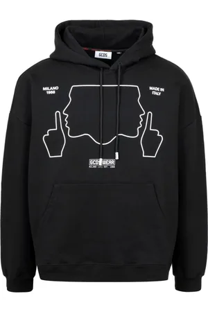 GCDS Herren, Sweatshirts & Hoodies, Schwarzk, MGröße: