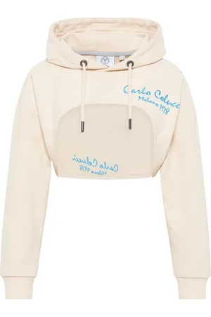 Carlo Colucci Damen, Sweatshirts & Hoodies, Weiß, XLGröße: