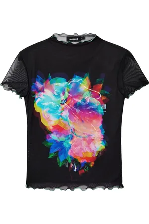 Desigual Damen, Oberteile, Schwarzk, LGröße: