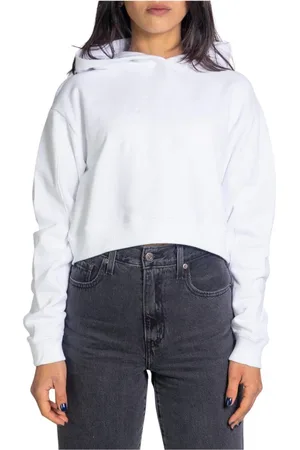 Calvin Klein Damen, Sweatshirts & Hoodies, Weiß, LGröße: