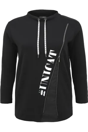 Doris Streich Damen, Sweatshirts & Hoodies, Schwarzk, LGröße: