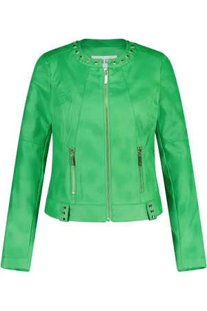 Lederimitat jacke damen grün Clearance