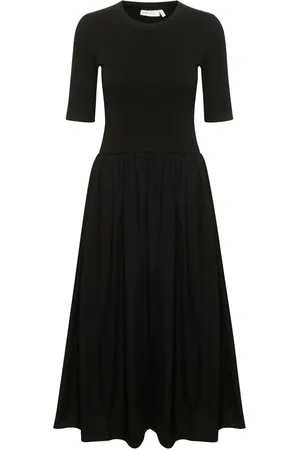 INWEAR Damen, Kleider, Schwarzk, SGröße: