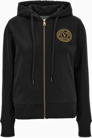 VERSACE Damen, Sweatshirts & Hoodies, Schwarzk, MGröße: