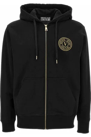 VERSACE Herren, Sweatshirts & Hoodies, Schwarzk, LGröße: