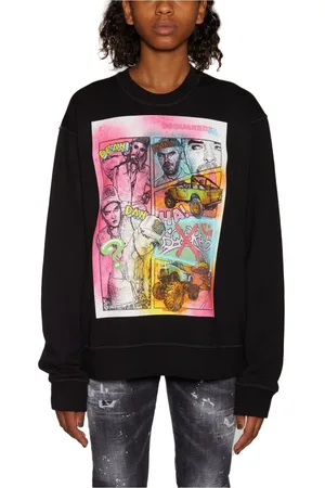 Dsquared2 Herren, Sweatshirts & Hoodies, Schwarzk, XSGröße: