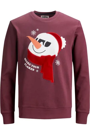 JACK & JONES Herren, Sweatshirts & Hoodies, Rot, 2XLGröße: