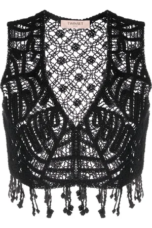 Twin-Set Damen, Oberteile, Schwarzk, MGröße: