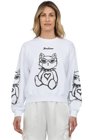 DISCLAIMER Damen, Sweatshirts & Hoodies, Weiß, LGröße: