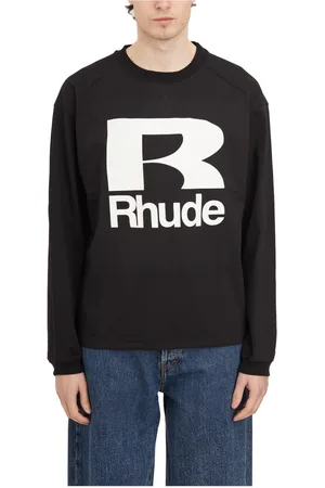 Rhude Herren, Sweatshirts & Hoodies, Schwarzk, LGröße: