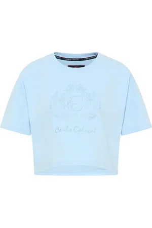 Carlo Colucci Damen, Oberteile, Blau, LGröße: