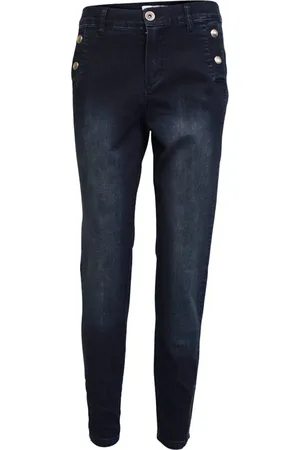 2-Biz Damen, Jeans, Schwarzk, XLGröße: