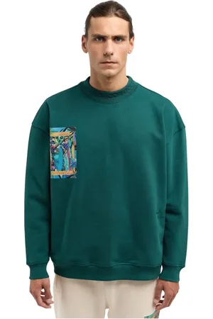 Carlo Colucci Herren, Sweatshirts & Hoodies, Grün, XLGröße: