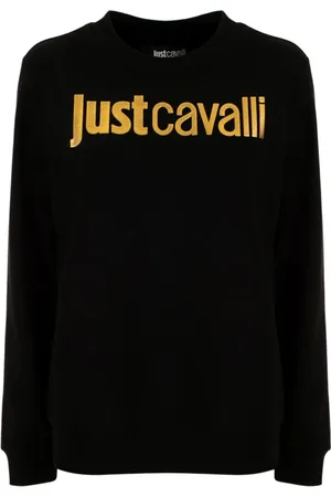 Roberto Cavalli Damen, Sweatshirts & Hoodies, Schwarzk, SGröße: