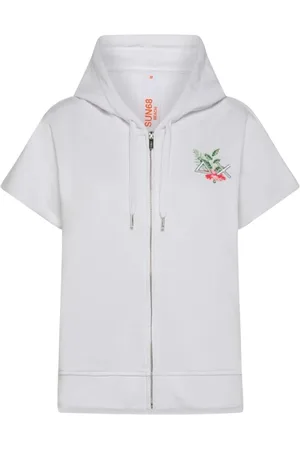 sun68 Damen, Sweatshirts & Hoodies, Weiß, MGröße: