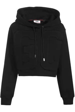 GCDS Damen, Sweatshirts & Hoodies, Schwarzk, MGröße: