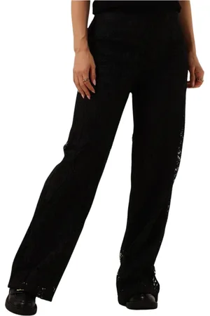 Twin-Set Damen, Hosen, Schwarzk, SGröße: