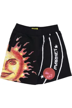 MARKET Herren, Shorts, Schwarzk, LGröße: